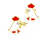 Gold Plated Kid Stud Earring Little Chicken STE-235-GP